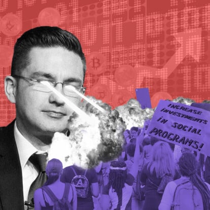 Pierre Poilievre—Harper but with fangs bared