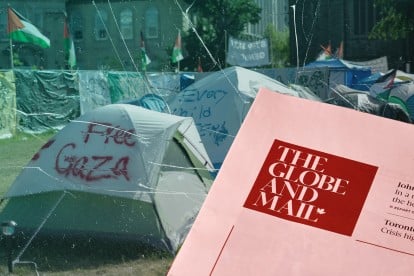 Student camps for Gaza faced negative bias in The Globe and Mail, study shows