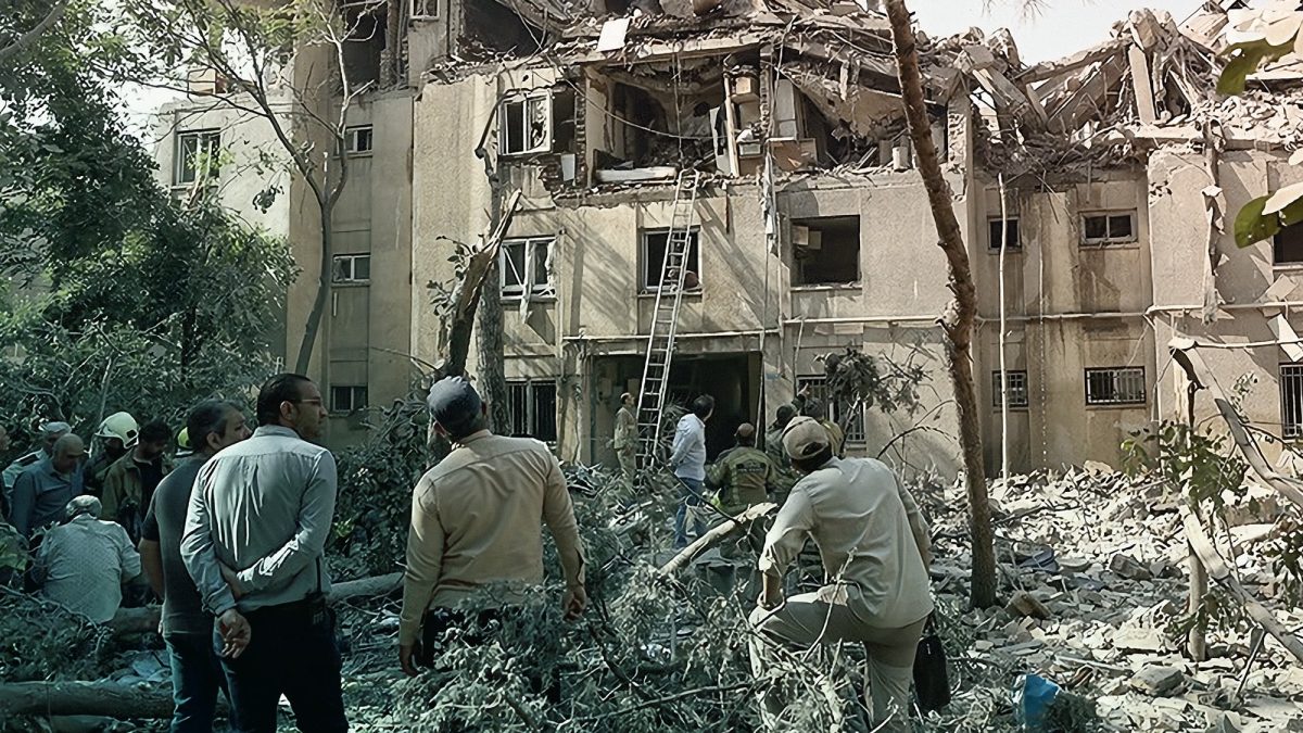 An image of the destruction caused by Israeli strikes in Tehran